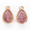Brass Inlaid Cubic Zirconia Charms KK-S356-771K-1