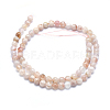 Natural Cherry Blossom Agate Beads Strands X-G-I213-23-6mm-2