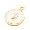 Ocean Theme Brass Enamel Pendants KK-Q029-01A-G-2