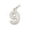 Number Series 925 Sterling Silver Charms STER-Q002-01J-1