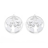 Non-Tarnish Halloween Skull 201 Stainless Steel Pendants STAS-N090-LA983-1-1