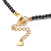 Natural Dyed & Heated Black Agate Beaded Necklaces for Women NJEW-JN03789-06-5