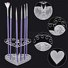   2Pcs 2 Style Acrylic Nail Art Brush Pen Holder Stand MRMJ-PH0001-67B-4