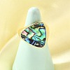 Ocean Styles Brass Cuff Rings for Women RJEW-F184-18G-1
