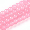 Baking Paint Imitation Jade Glass Round Bead Strands DGLA-Q021-6mm-03-1