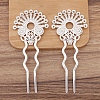 Alloy Hair Fork Findings for Women PW-WGF288F-01-1