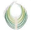 12Pcs 12 Colors Ocean Synthetic Turquoise Turtle with Glass Seed Beaded Necklaces for Women NJEW-JN05946-2