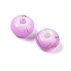 Opaque Spray Painted Glass Beads GLAA-G118-01F-2