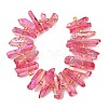 Electroplated Natural Quartz Crystal Beads Strands G-F800-F12-2