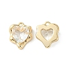 Brass Micro Pave Cubic Zirconia Charms KK-L208-06G-07-1