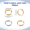 2 Colors 304 Stainless Steel Split Rings STAS-SC0009-25C-2