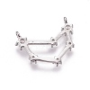 Brass Micro Pave Cubic Zirconia Pendants ZIRC-F099-20P-03-2