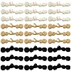 30Pcs 3 Colors Handmade Chinese Frog Knot Buttons Sets AJEW-CY0001-50-1