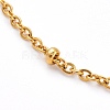304 Stainless Steel Satellite Chain Anklets X-AJEW-AN00393-2