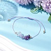Gemstone Braided Bead Bracelet BJEW-JB11013-02-2