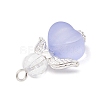 Transparent Acrylic Angel Pendants PALLOY-JF04095-03-5