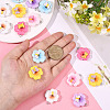 24Pcs 6 Colors Opaque Resin Pendants RESI-SC0006-47-4
