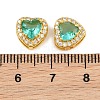 Brass Pave Cubic Zirconia Beads CU-CBA3D67-08G-3
