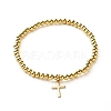 Rosary Cross Stretch Bracelets Set BJEW-JB06674-4