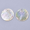 Natural Capiz Shell Pendants SHEL-R047-06-2