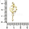 Brass Micro Pave Cubic Zirconia Pendants KK-P295-32G-3