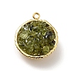 Natural Peridot Chip Pendants KK-C242-05G-07-1