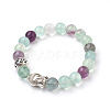 Natural Mixed Stone Beads Stretch Bracelets BJEW-JB03849-2