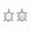 Alloy Pendant Cabochons Settings PALLOY-WH0079-89AS-RS-1