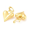 Rack Plating Brass Heart Dangle Leverback Earrings EJEW-A028-22G-2