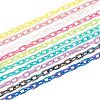 SUPERFINDINGS 20 Strands 10 Colors Acrylic Opaque Cable Chains PACR-FH0001-05-1