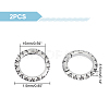 Unicraftale 2Pcs 304 Stainless Steel Spring Gate Rings STAS-UN0048-37-3