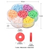 1302Pcs 7 Colors Flat Round Handmade Polymer Clay Beads CLAY-CJ0001-72-2