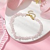 Natural Rose Quartz Anklets AJEW-AN00592-10-2