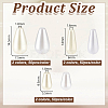300Pcs 6 Styles ABS Plastic Imitation Pearl Beads KY-GA0001-37-2