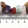 Raw Rough Natural Amethyst & Tiger Eye & Green Aventurine & Rose Quartz & Carnelian Beads Strands G-P528-A11-01-4