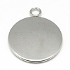 304 Stainless Steel Pendant Cabochon Settings X-STAS-T008-128-2