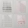 4 Sheets 4 Styles Plastic Stickers MRMJ-DJ0001-11-1