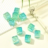 10Pcs Gradient Color & UV Plating Transparent Acrylic Beads OACR-YW0002-25D-5