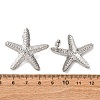 304 Stainless Steel Starfish Stud Earrings EJEW-Z135-02P-03-5
