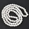Frosted Crackle Glass Beads Strands GLAA-U001-6mm-M07-3