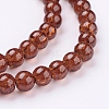 Spray Painted Crackle Glass Beads Strands CCG-Q001-6mm-16-3