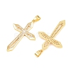 Easter Brass Micro Pave Clear Cubic Zirconia Pendants ZIRC-F148-14A-G-2