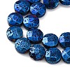 Electroplated Natural Lava Rock Beads Strands G-A256-F01-01H-2