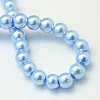Baking Painted Pearlized Glass Pearl Round Bead Strands HY-Q330-8mm-24-4