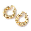Rack Plating Brass Twist Rope Hoop Earrings for Women EJEW-F305-01G-1