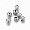 304 Stainless Steel Textured Beads STAS-F174-32P-A-1