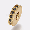Brass Micro Pave Cubic Zirconia Bead Spacers LS-ZIRC-K074-11A-02G-1