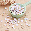 500Pcs 5 Style Plating Acrylic Beads PACR-BY0001-01-4