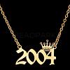 Crown Birth Year 201 Stainless Steel Pendant Necklaces for Women FS-WG4E8F2-25-1