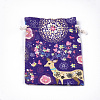Polycotton(Polyester Cotton) Packing Pouches Drawstring Bags ABAG-T007-02G-2